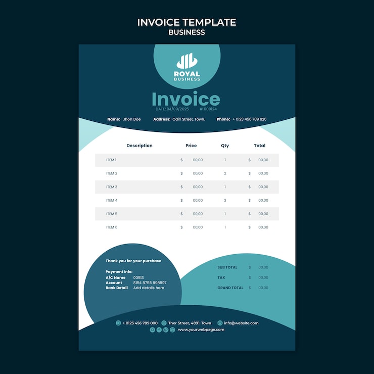 PSD gratuito modello di business design piatto