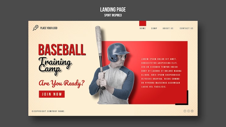 PSD gratuito modello di campo di addestramento di addestramento di baseball