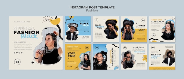 PSD gratuito modello di moda design piatto
