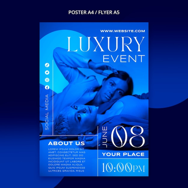 PSD gratuito modello di poster per eventi speciali