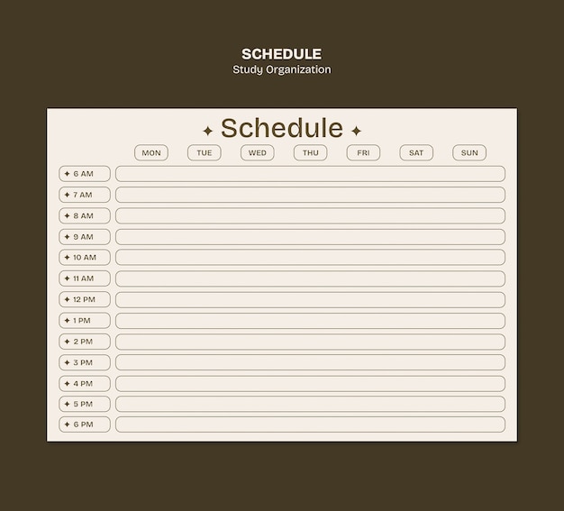 PSD gratuito modello di programma di studio