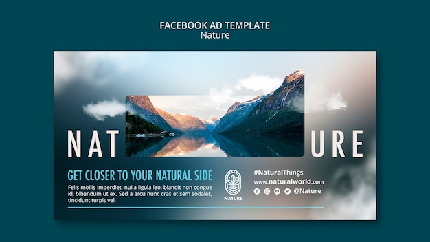 PSD gratuito modello facebook di bella natura