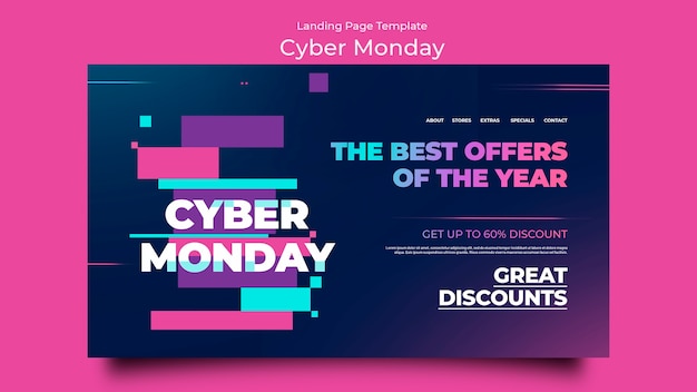 PSD gratuito modello gradiente cyber monday