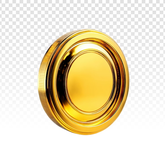 PSD gratuito moneda de oro en blanco