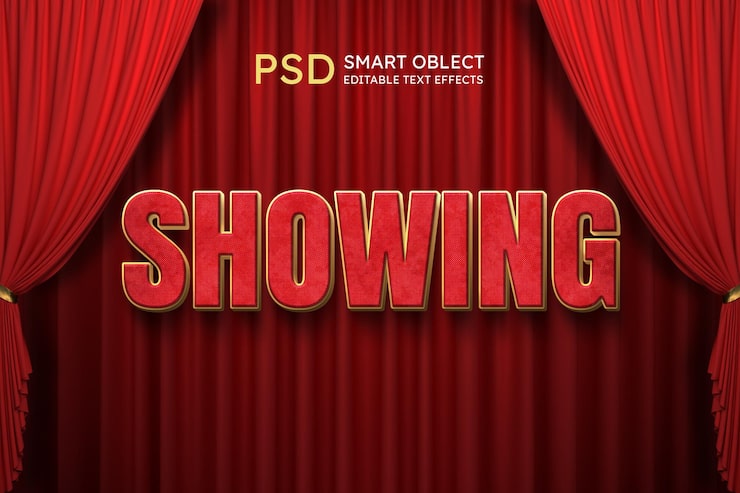 PSD gratuito mostrando efecto de estilo de texto