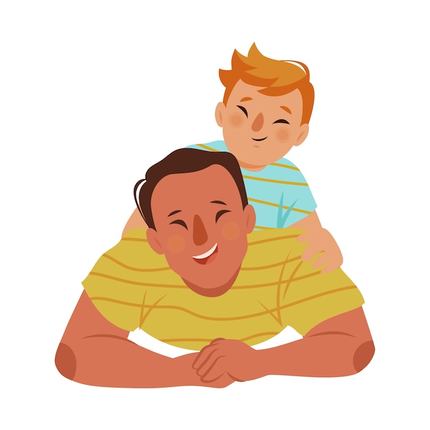 PSD gratuito padre e figlio isolati