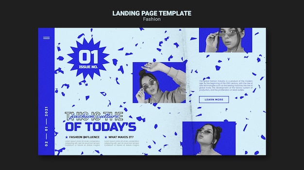 PSD gratuito página de destino de moda