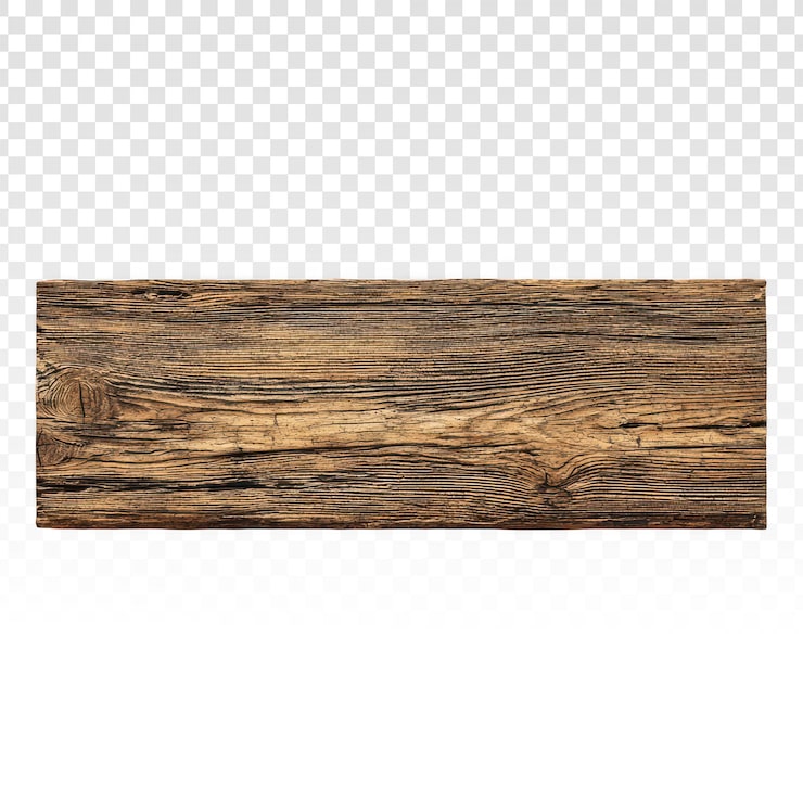 PSD gratuito panel de madera envejecida con fondo transparente