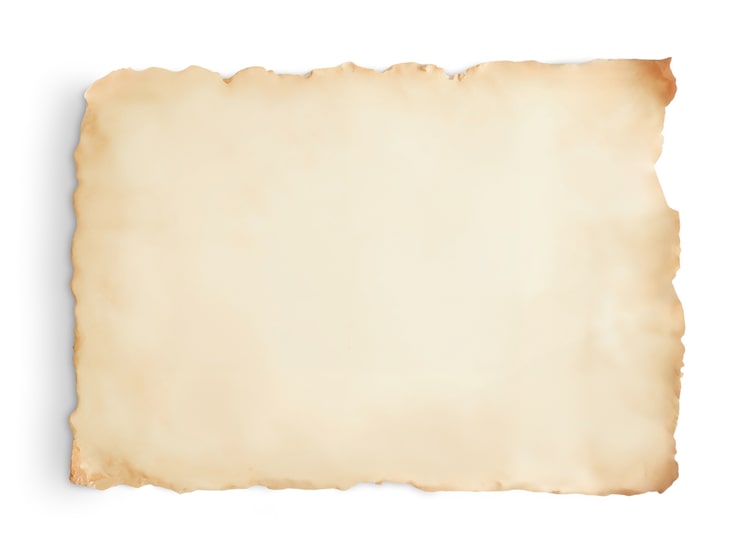 Gratis PSD parchementpapier geïsoleerd