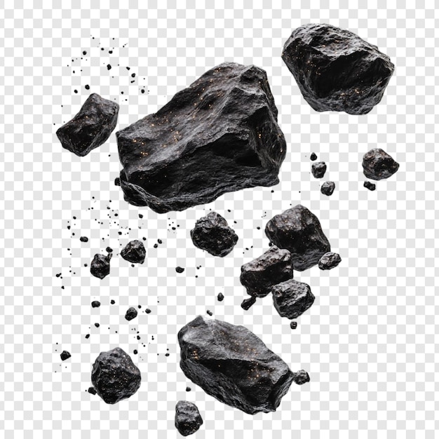 PSD Gratis pecahan kosmik render 3d asteroid