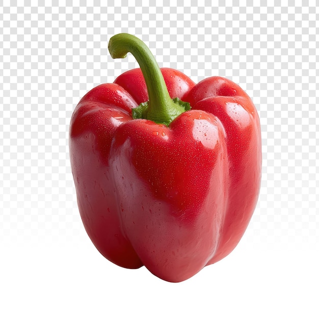 PSD gratuito peperone rosso vibrante con gambo verde