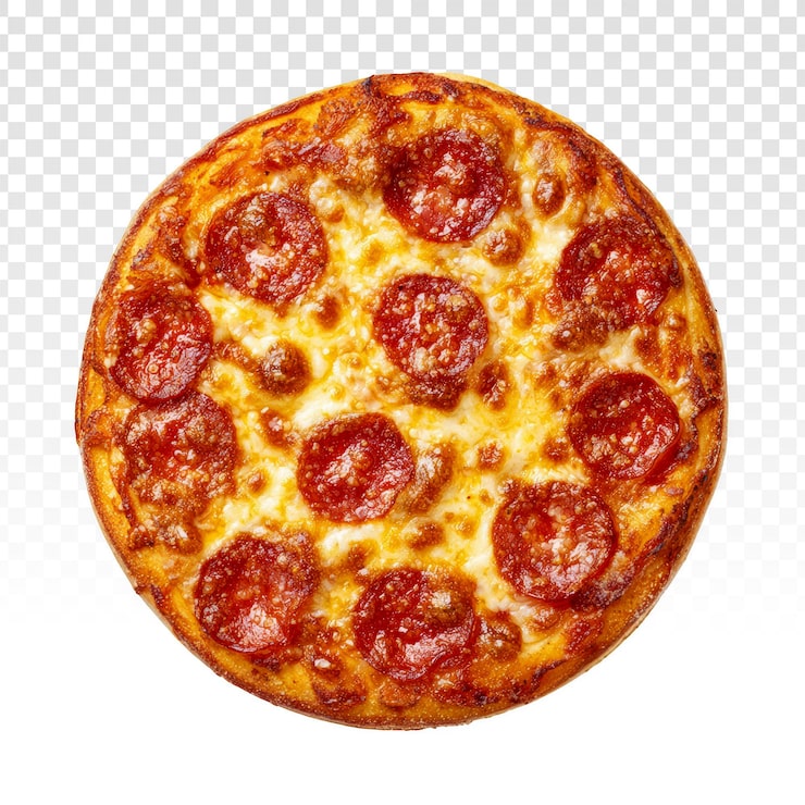 PSD gratuito pizza de pepperoni redonda