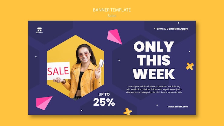 PSD gratuito plantilla de banner horizontal de ventas
