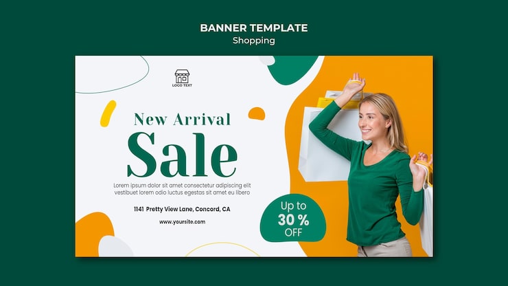 PSD gratuito plantilla de banner de venta de compras