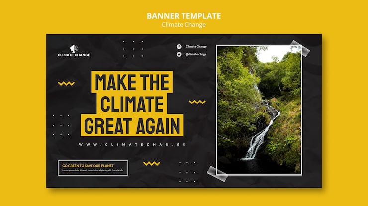 PSD gratuito plantilla de diseño de banenr de cambio climático