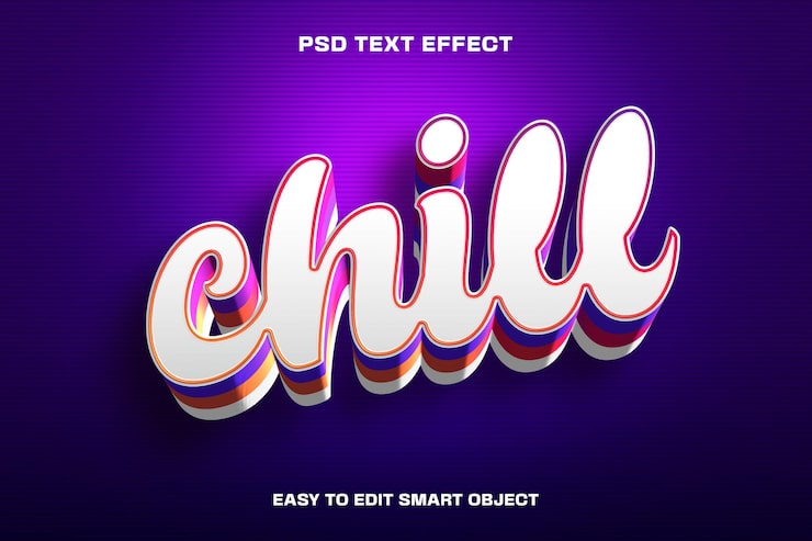 PSD gratuito plantilla de estilo de capa con efecto de texto editable relajado