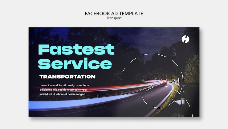 PSD gratuito plantilla de transporte de diseño plano