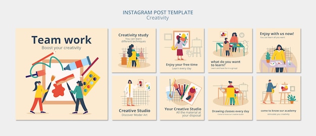 Gratis PSD platte creatieve ontwerpsjabloon
