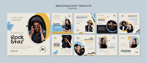 Gratis PSD platte mode-ontwerpsjabloon