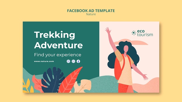 Gratis PSD platte ontwerp natuur sjabloon