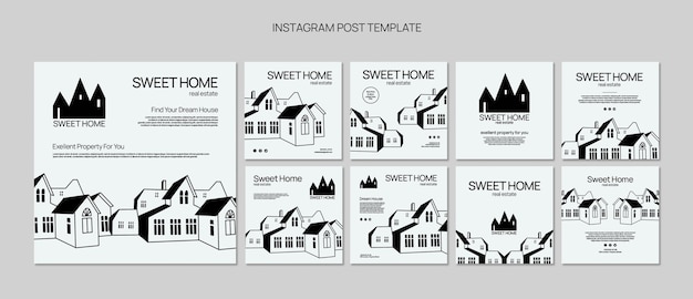 Gratis PSD platte ontwerpsjabloon voor onroerend goed