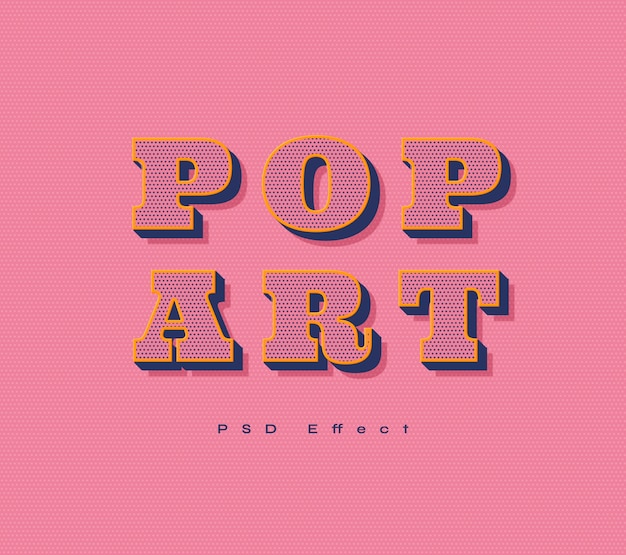 Gratis PSD pop-art teksteffect