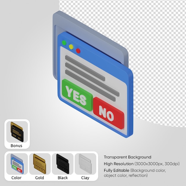 PSD Gratis popup web 3d