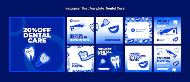 PSD gratuito post instagram per cure odontoiatriche