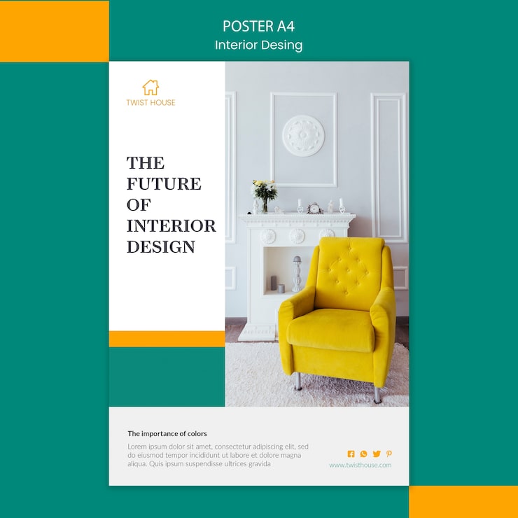 PSD gratuito poster per l'interior design