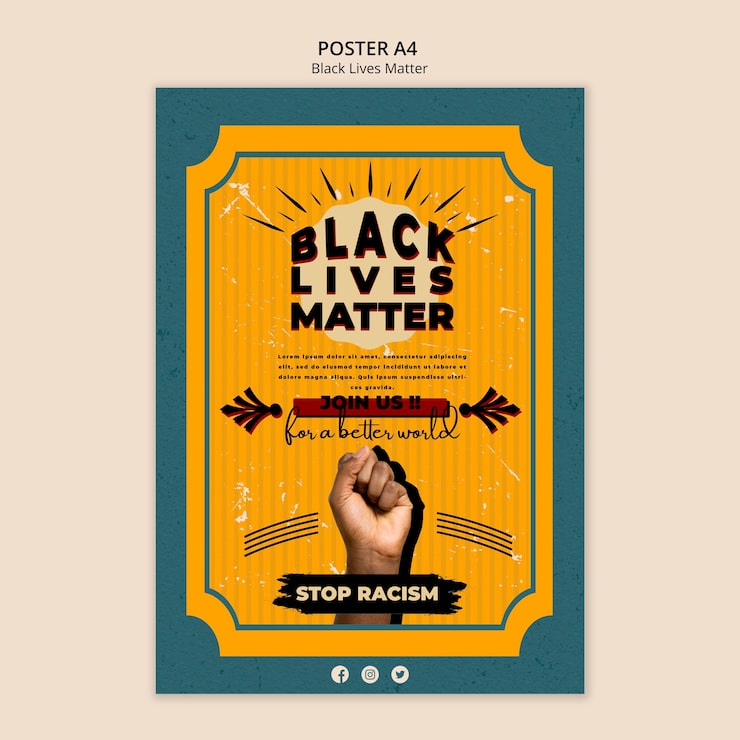PSD gratuito poster per le vite nere è importante
