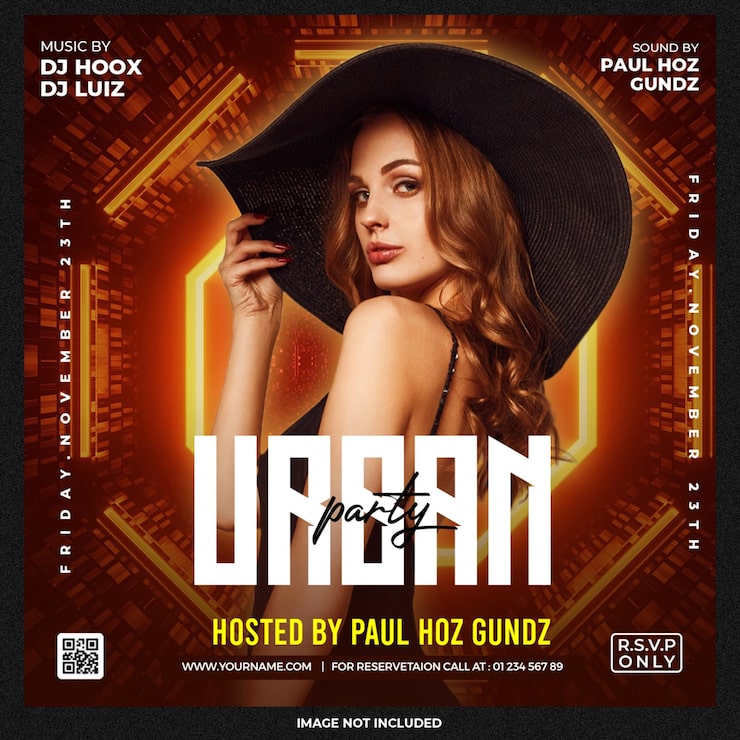 PSD Gratis postingan media sosial selebaran pesta dj klub