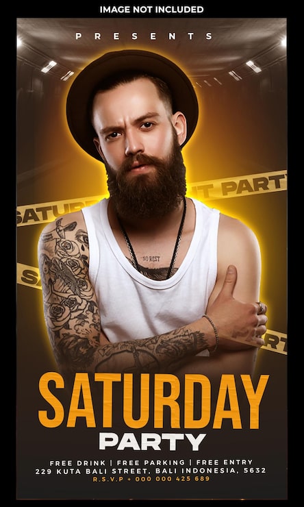PSD Gratis postingan media sosial selebaran pesta dj klub