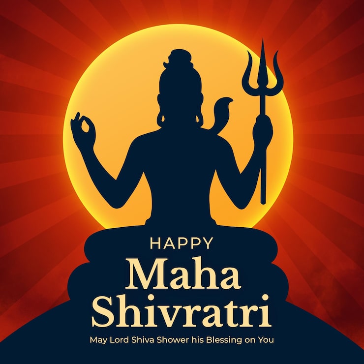 PSD Gratis postingan ucapan selamat maha shivratri
