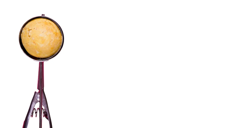 PSD gratuito un primer plano de un delicioso helado