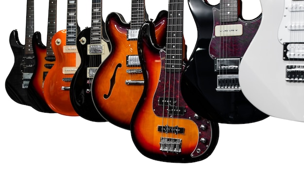 PSD gratuito un primer plano de la guitarra aislada