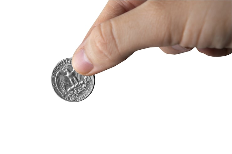 PSD gratuito primer plano de las monedas aisladas
