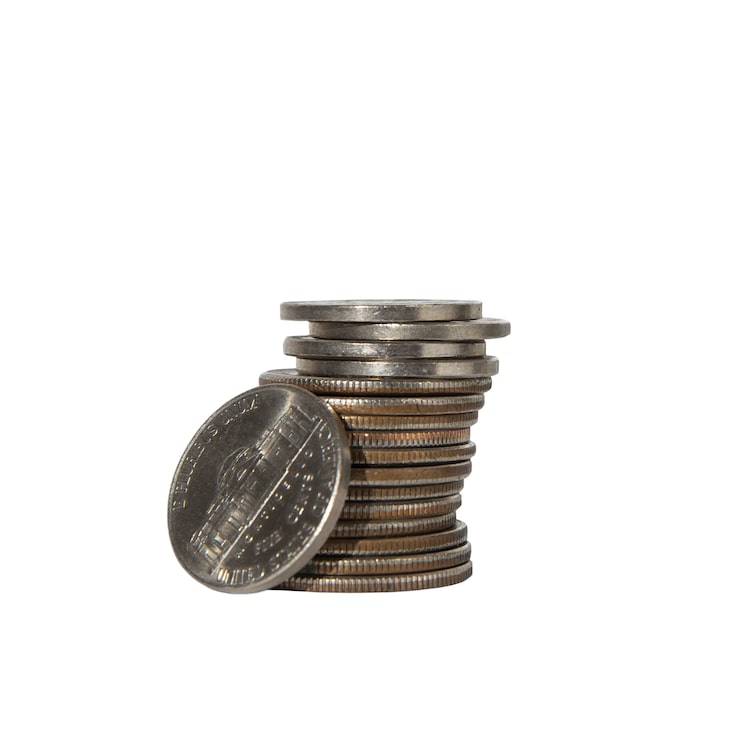 PSD gratuito primer plano de las monedas aisladas