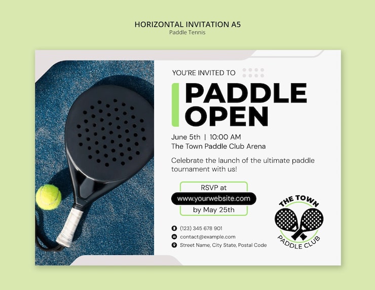 PSD gratuito progettazione del modello di padel sport