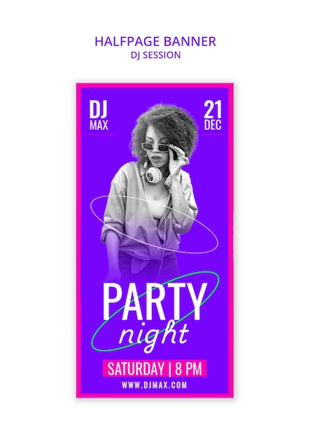 PSD gratuito progettazione del modello dj