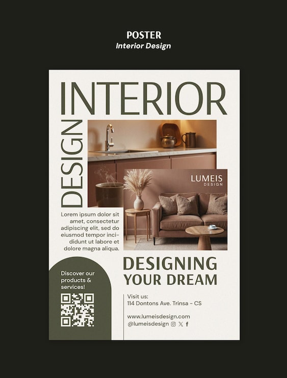 PSD gratuito pubblicità di interior design