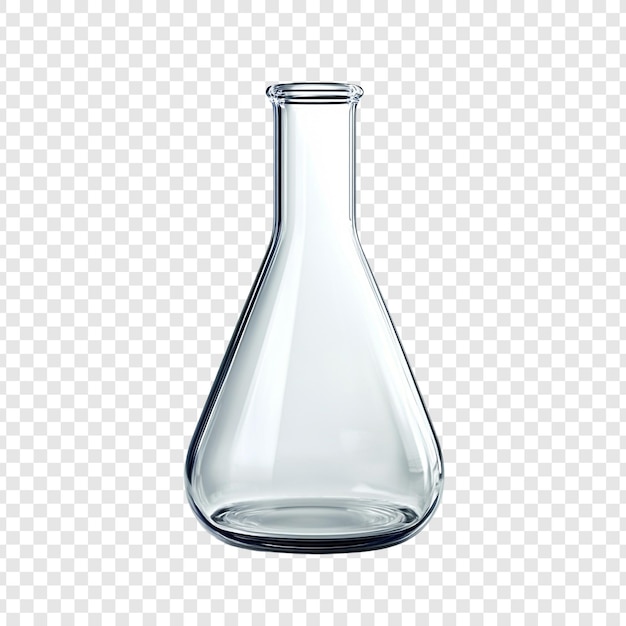 PSD gratuito un recipiente de laboratorio transparente con un frasco de erlenmeyer vacío