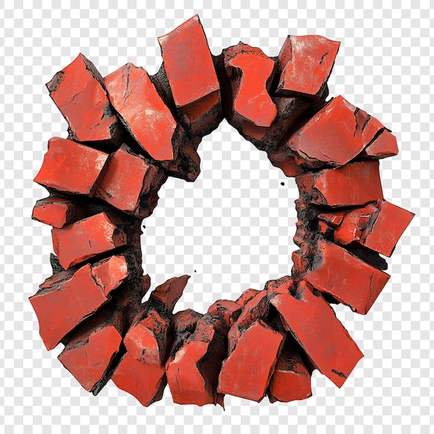 Gratis PSD red brick ring explosion abstracte kunst