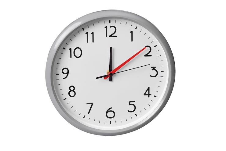 PSD gratuito reloj de pared aislado