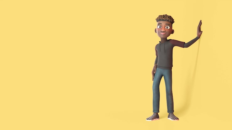 PSD Gratis render 3d mike di dekat dinding