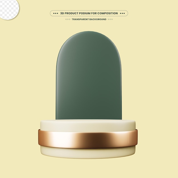 PSD gratuito render 3d de podio de producto dorado de lujo