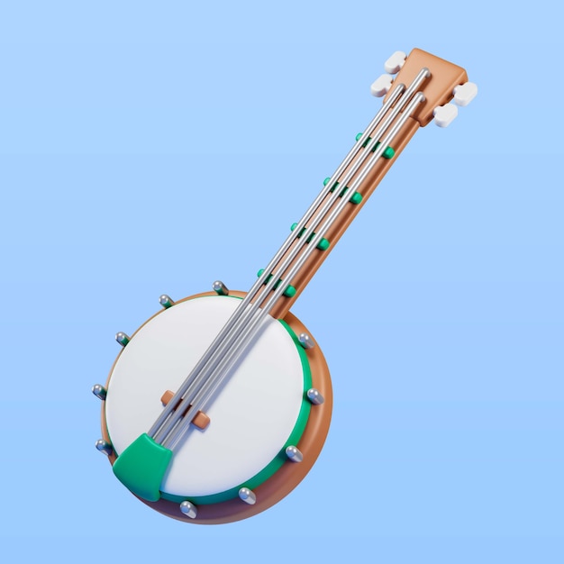 PSD Gratis render ikon mandolin hari st. patrick