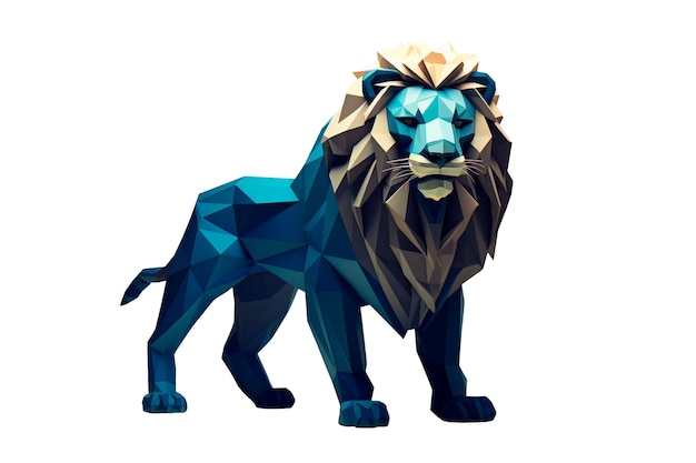 PSD gratuito rendering en 3d del león aislado