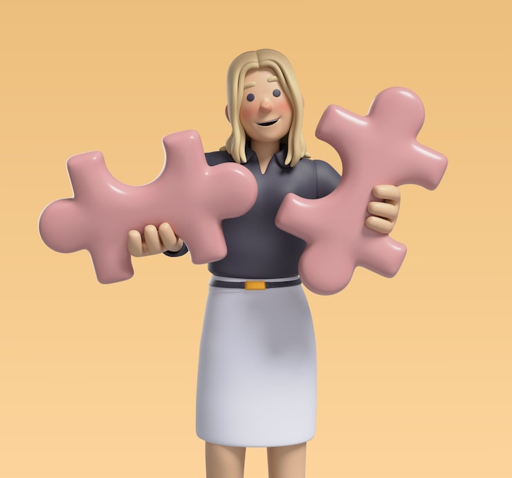 PSD gratuito rendering en 3d de una mujer de negocios