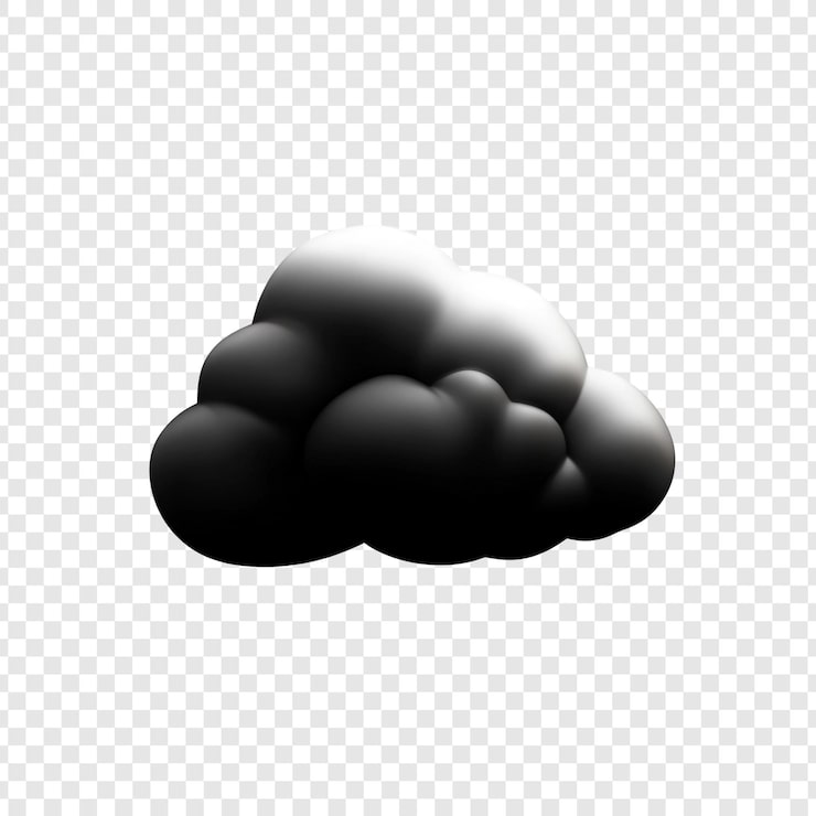 PSD gratuito renderización digital de la nube oscura de la tormenta