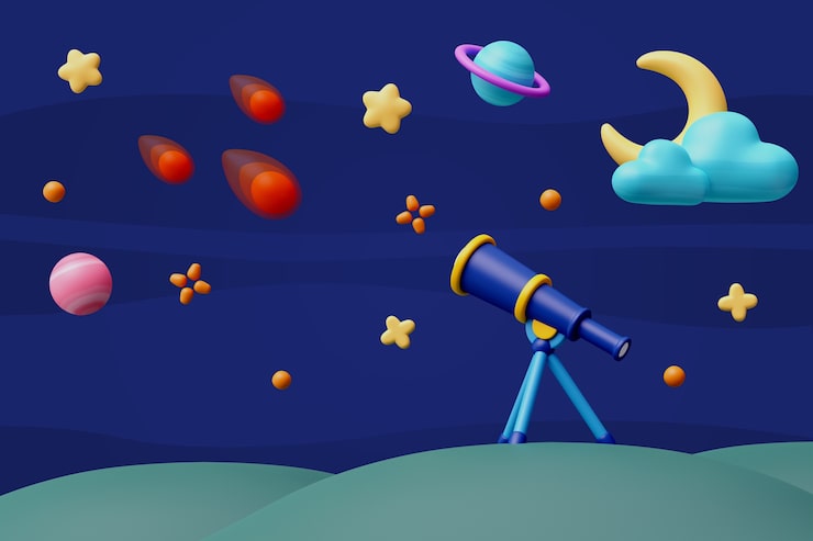 PSD gratuito renderizado en 3d de la ilustración espacial